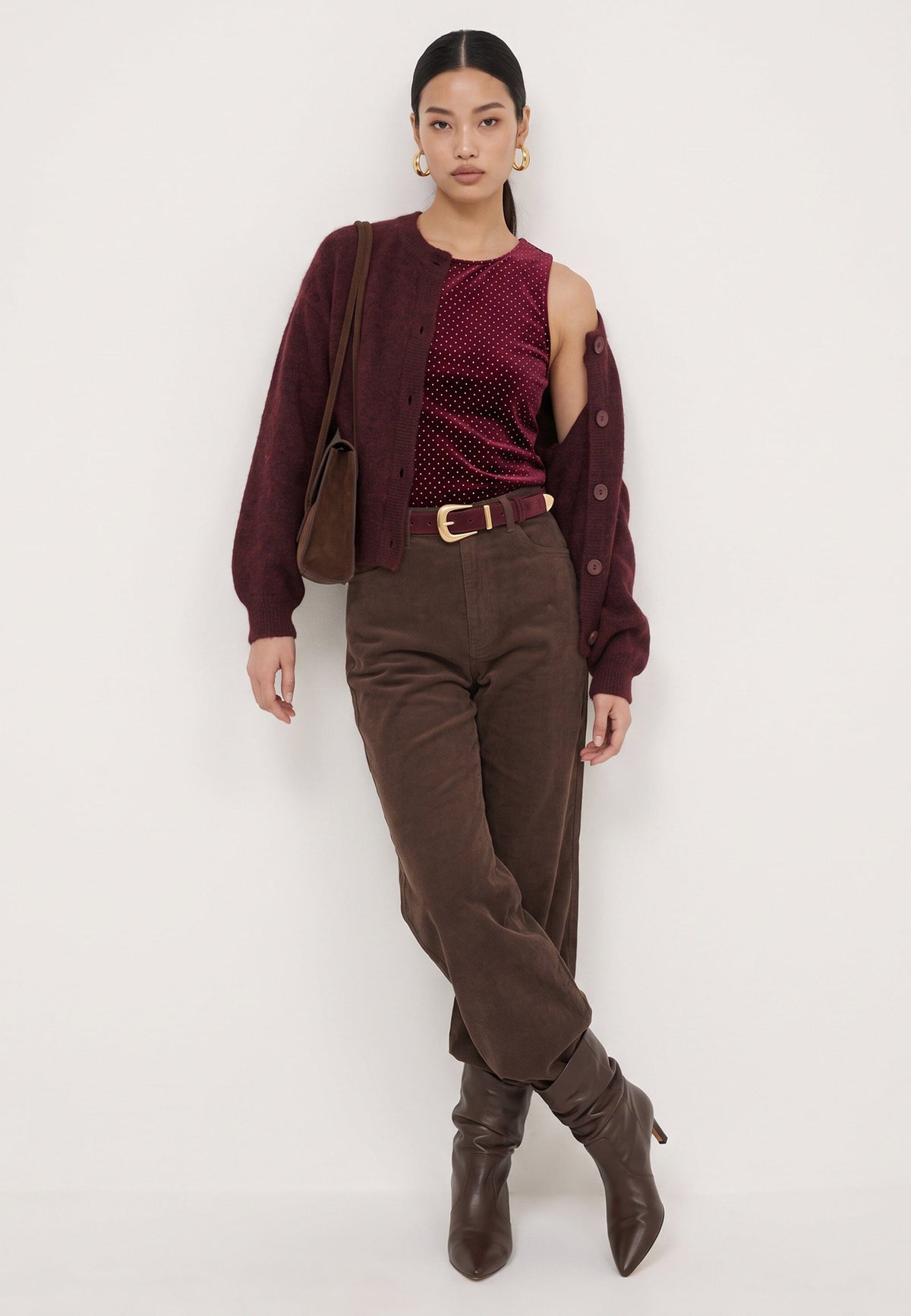 TOP STRASS - DENA - BORDEAUX TEE SHIRT NEW KOOKAI Mode Kookai