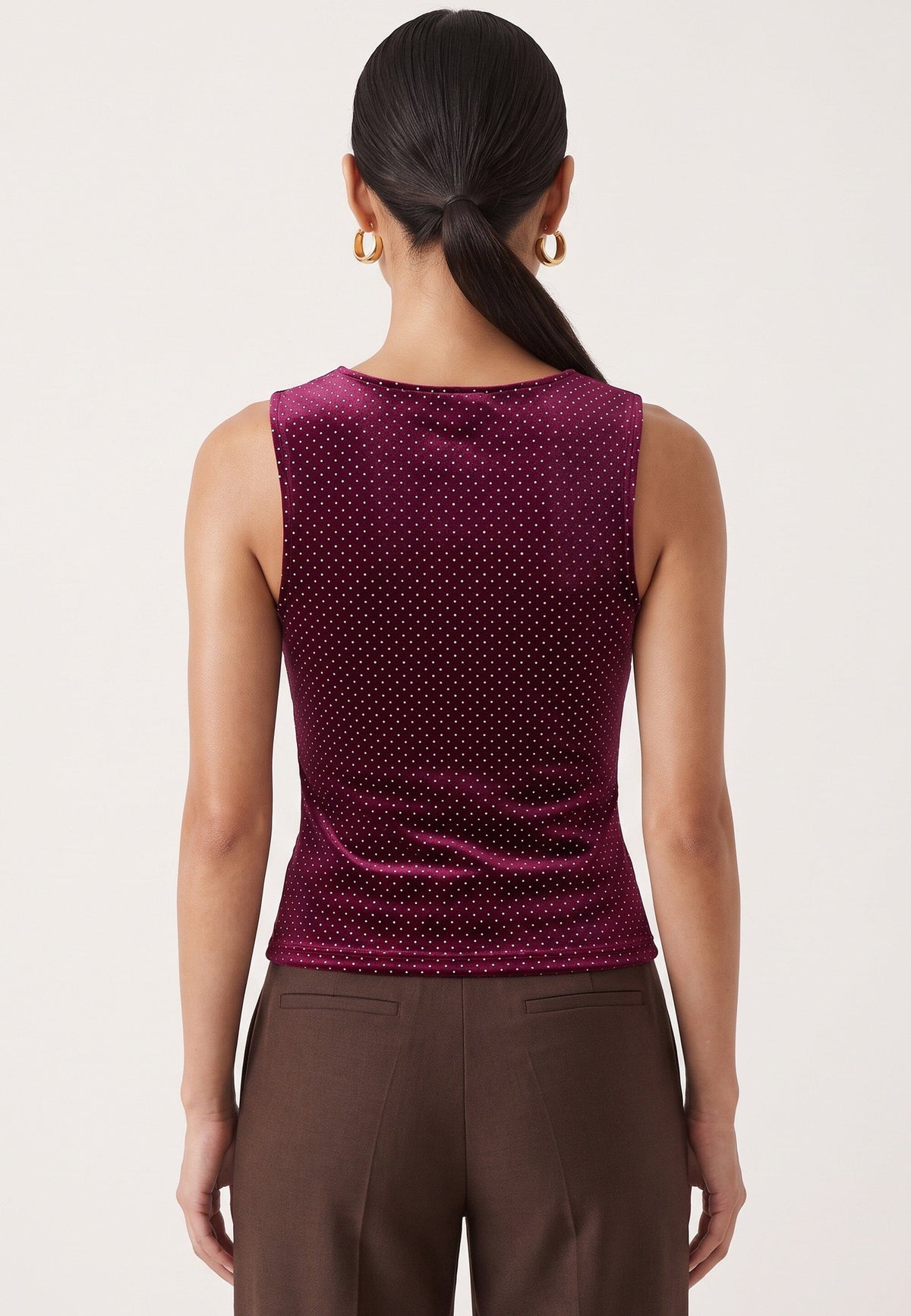 TOP STRASS - DENA - BORDEAUX TEE SHIRT NEW KOOKAI Mode Kookai