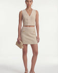 TOP TWEED - CATALINA - BEIGE TOP NEW KOOKAI Mode Kookai