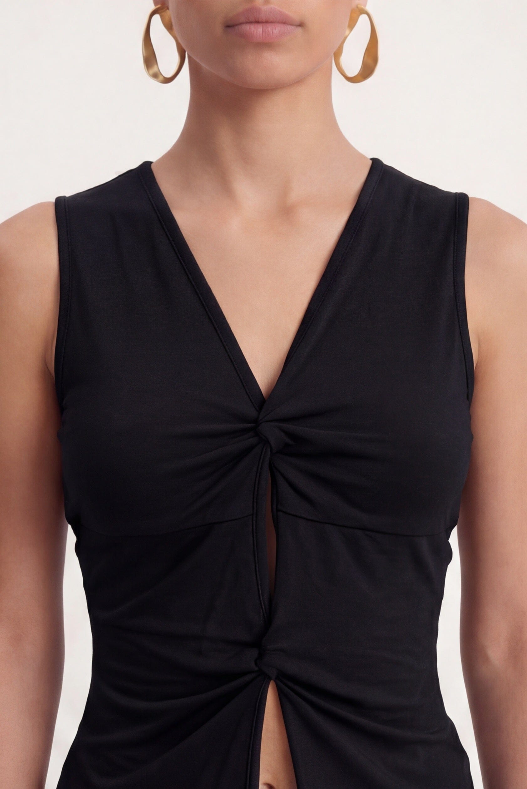 TOP TWISTE - CHARLENE - NOIR TEE SHIRT NEW KOOKAI Mode Kookai