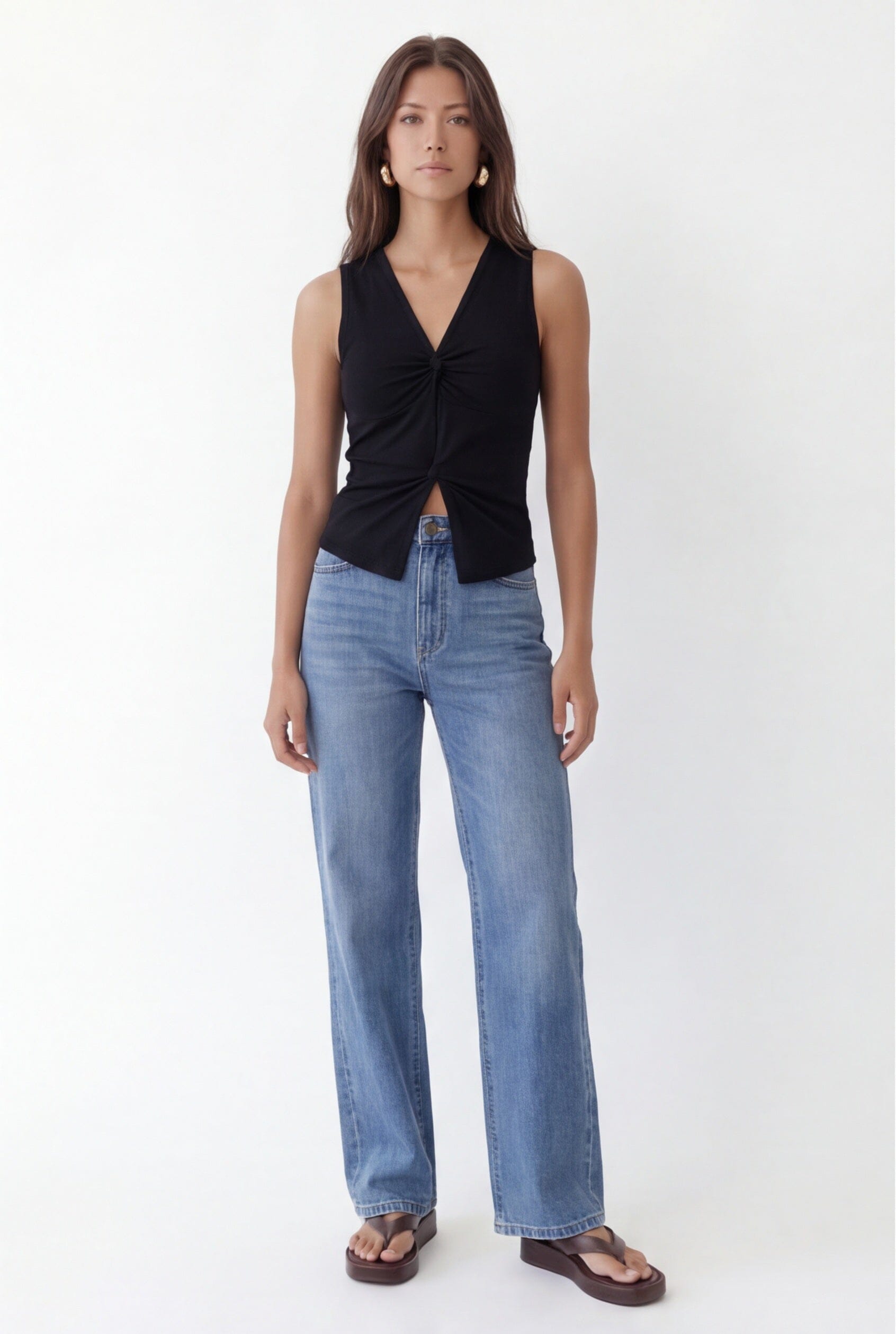 TOP TWISTE - CHARLENE - NOIR TEE SHIRT NEW KOOKAI Mode Kookai