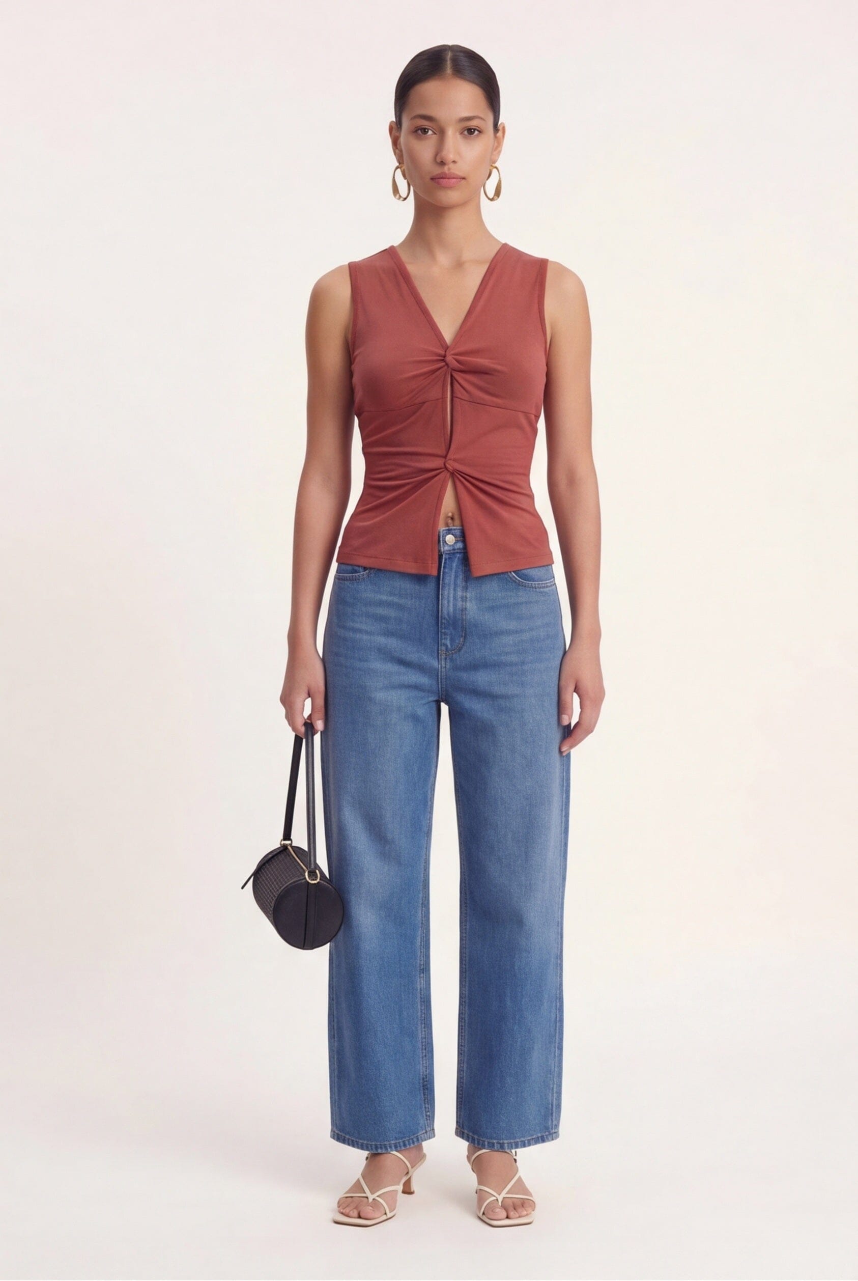 TOP TWISTE - CHARLENE - SANGRIA TEE SHIRT NEW KOOKAI Mode Kookai