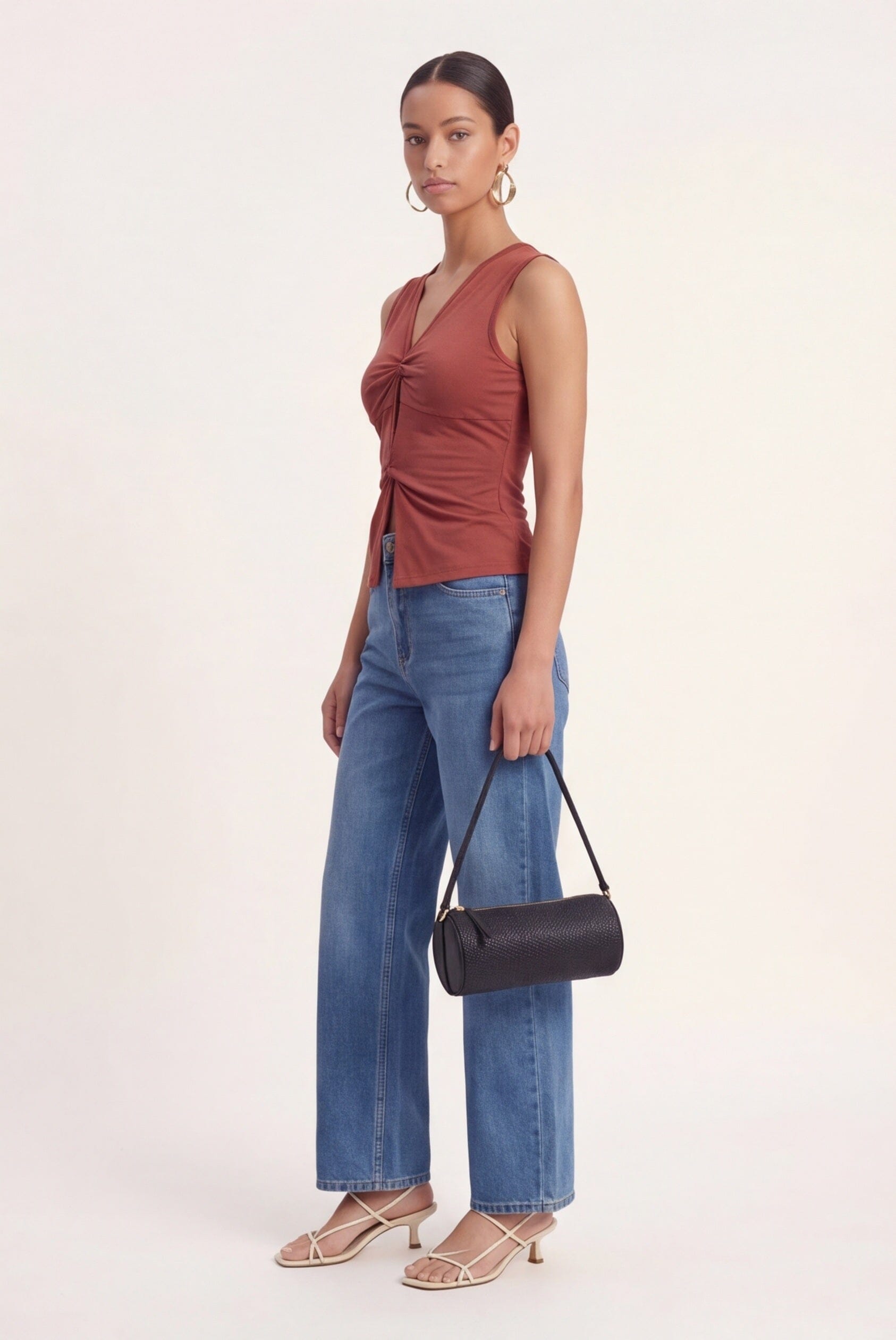 TOP TWISTE - CHARLENE - SANGRIA TEE SHIRT NEW KOOKAI Mode Kookai