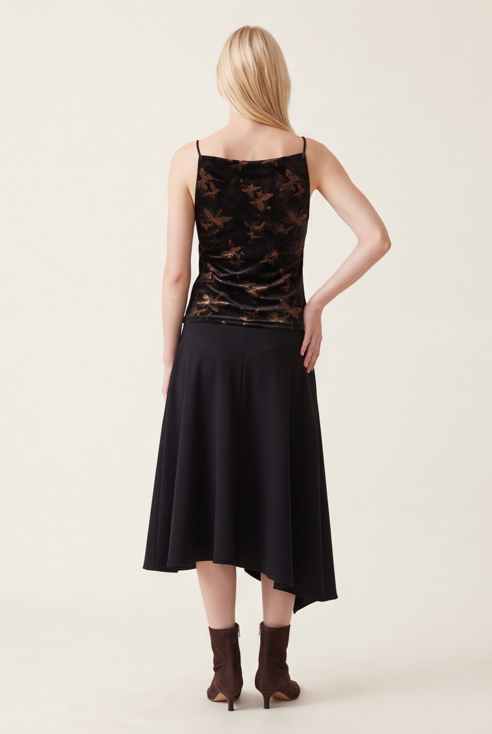 TOP VELOURS - DUSTY - NOIR TEE SHIRT NEW KOOKAI Mode Kookai