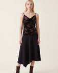 TOP VELOURS - DUSTY - NOIR TEE SHIRT NEW KOOKAI Mode Kookai
