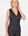 TOP VESTON KOBE Black CHEMISIER KOOKAI Mode Kookai