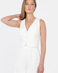 TOP VESTON KOBE NATURAL WHITE CHEMISIER KOOKAI Mode Kookai