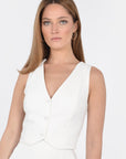 TOP VESTON KOBE NATURAL WHITE CHEMISIER KOOKAI Mode Kookai