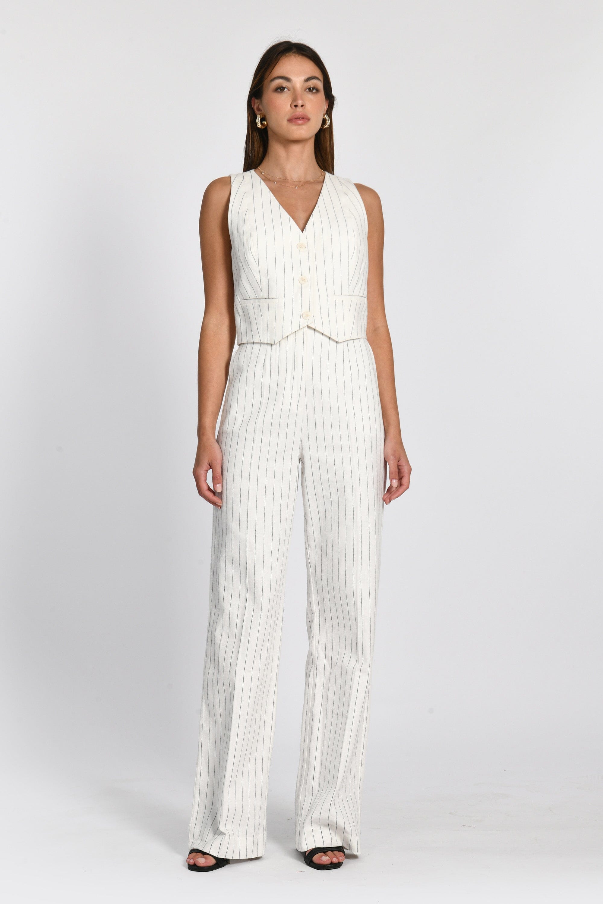 TOP VESTON RAYURE TENNIS LARRY BLANC/MARINE TOP KOOKAI Mode Kookai