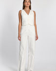 TOP VESTON RAYURE TENNIS LARRY BLANC/MARINE TOP KOOKAI Mode Kookai