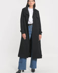 TRENCH LONG ASHER NOIR TRENCH NEW KOOKAI Mode Kookai