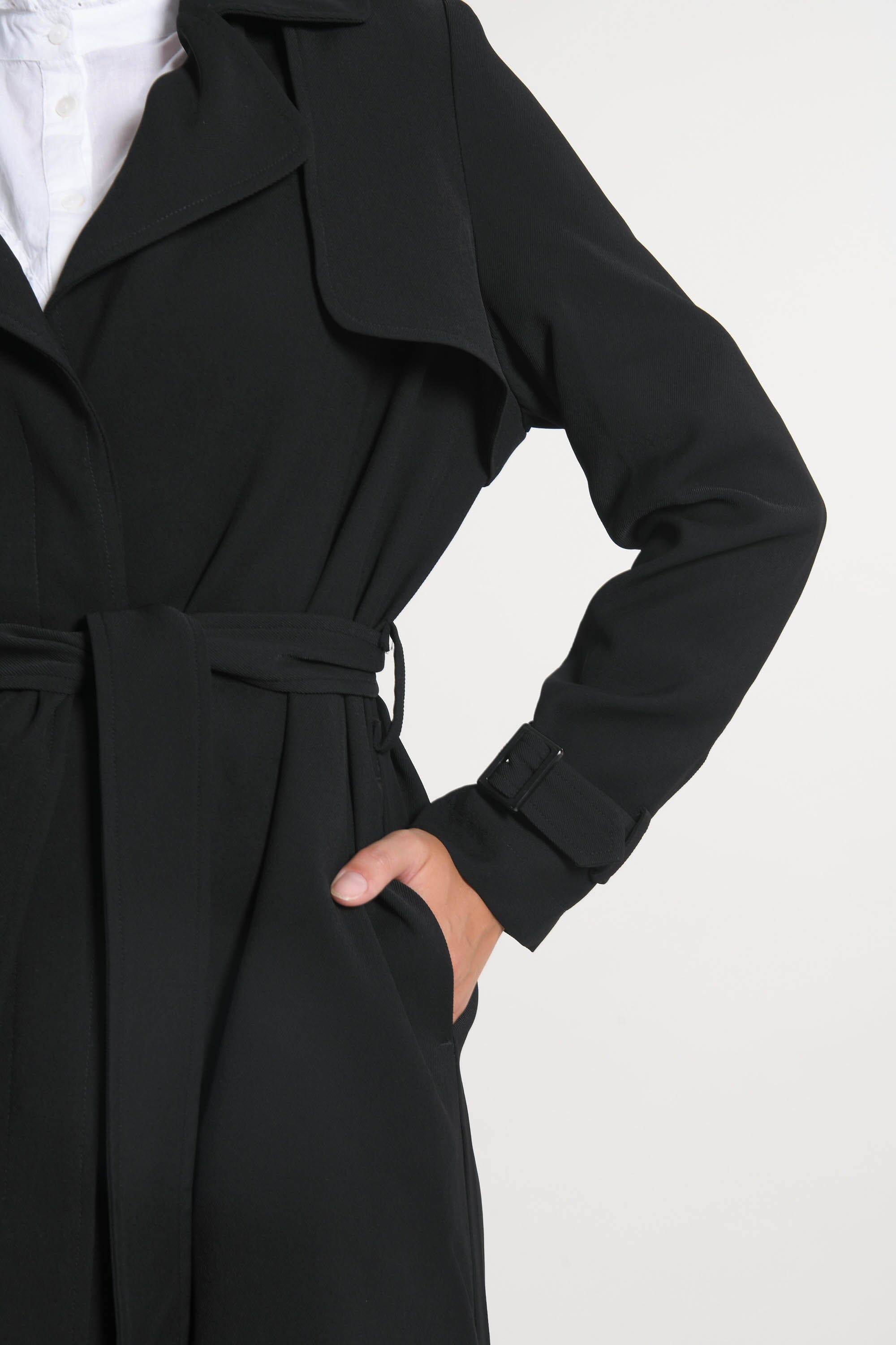 TRENCH LONG ASHER NOIR TRENCH NEW KOOKAI Mode Kookai
