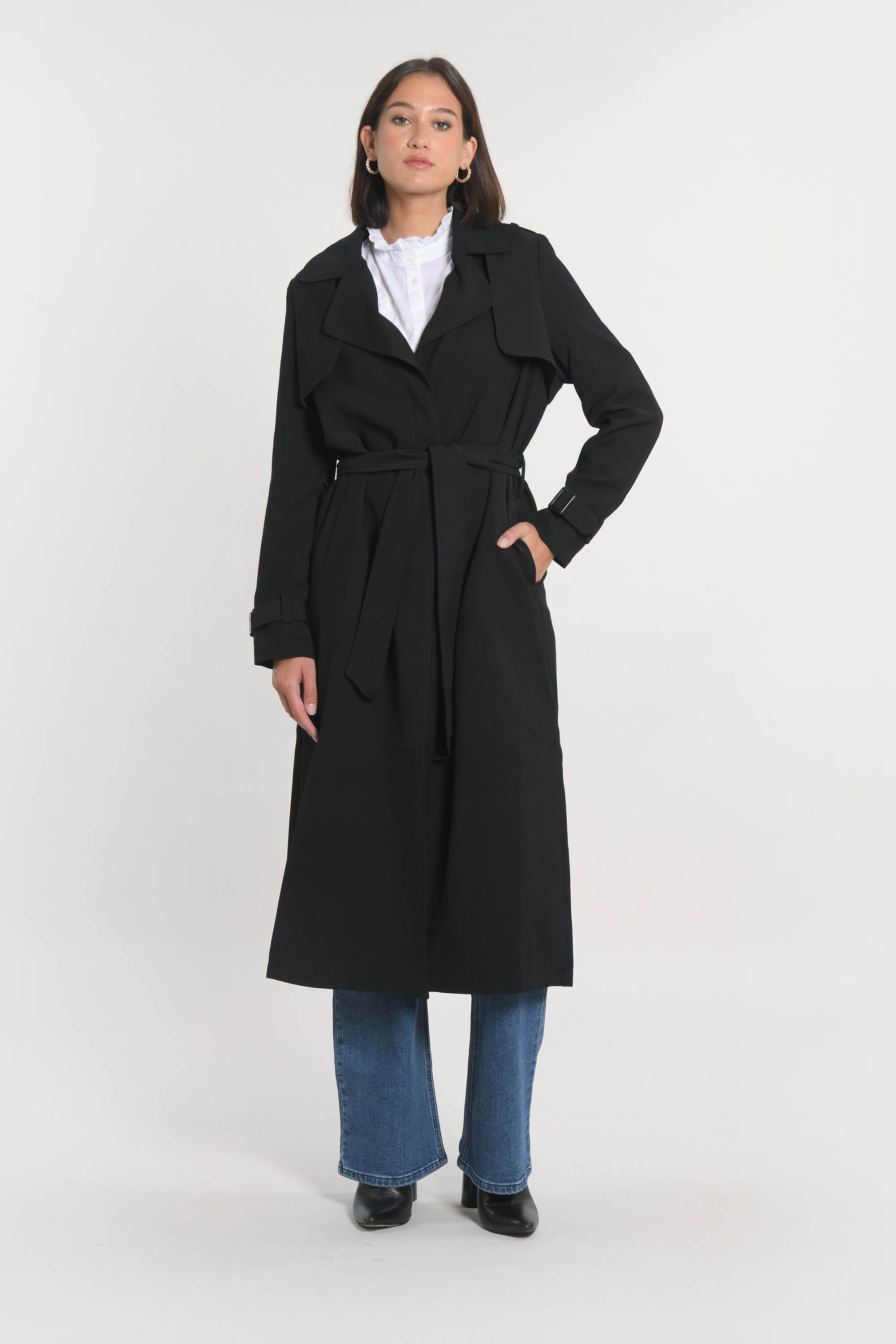 TRENCH LONG ASHER NOIR TRENCH NEW KOOKAI Mode Kookai