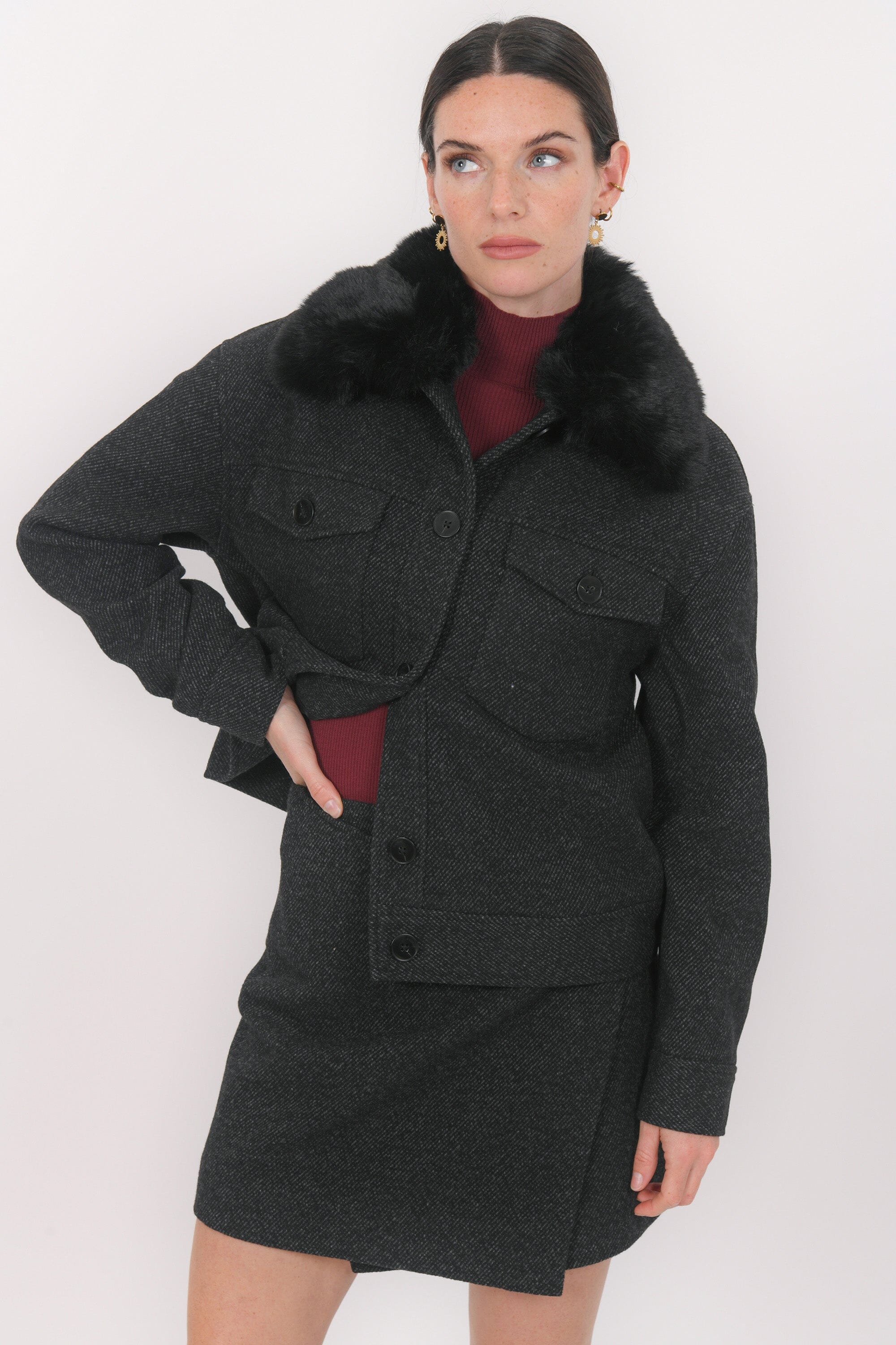 VESTE - BLONDIE - ANTHRACITE VESTE NEW KOOKAI Mode Kookai