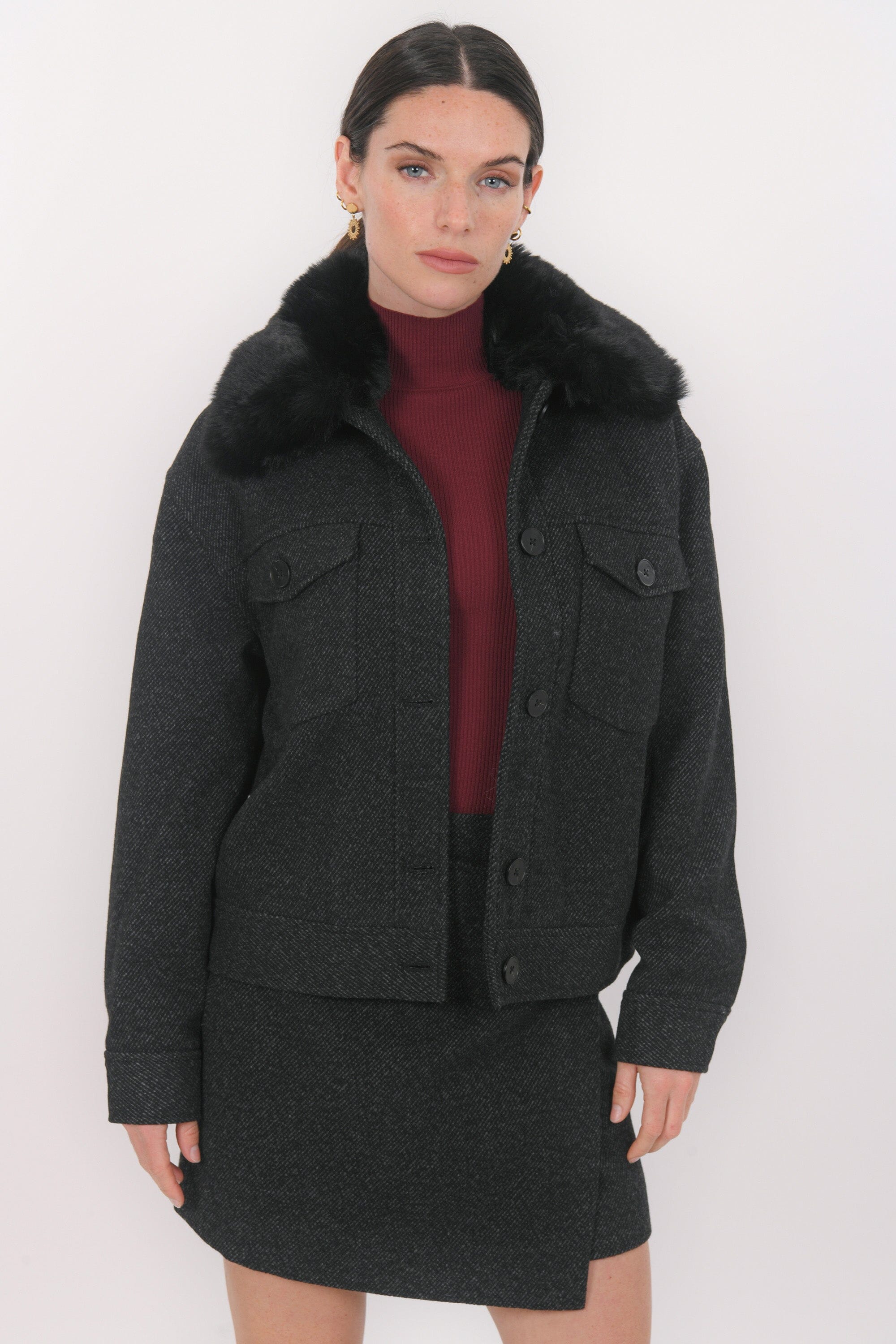 VESTE - BLONDIE - ANTHRACITE VESTE NEW KOOKAI Mode Kookai