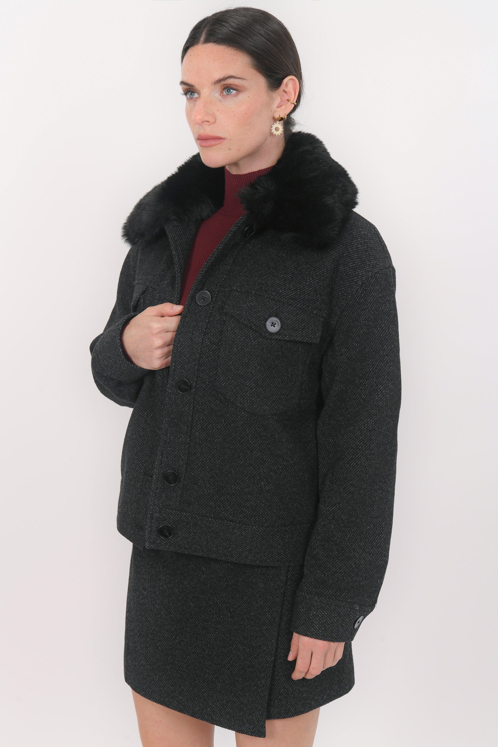 VESTE - BLONDIE - ANTHRACITE VESTE NEW KOOKAI Mode Kookai