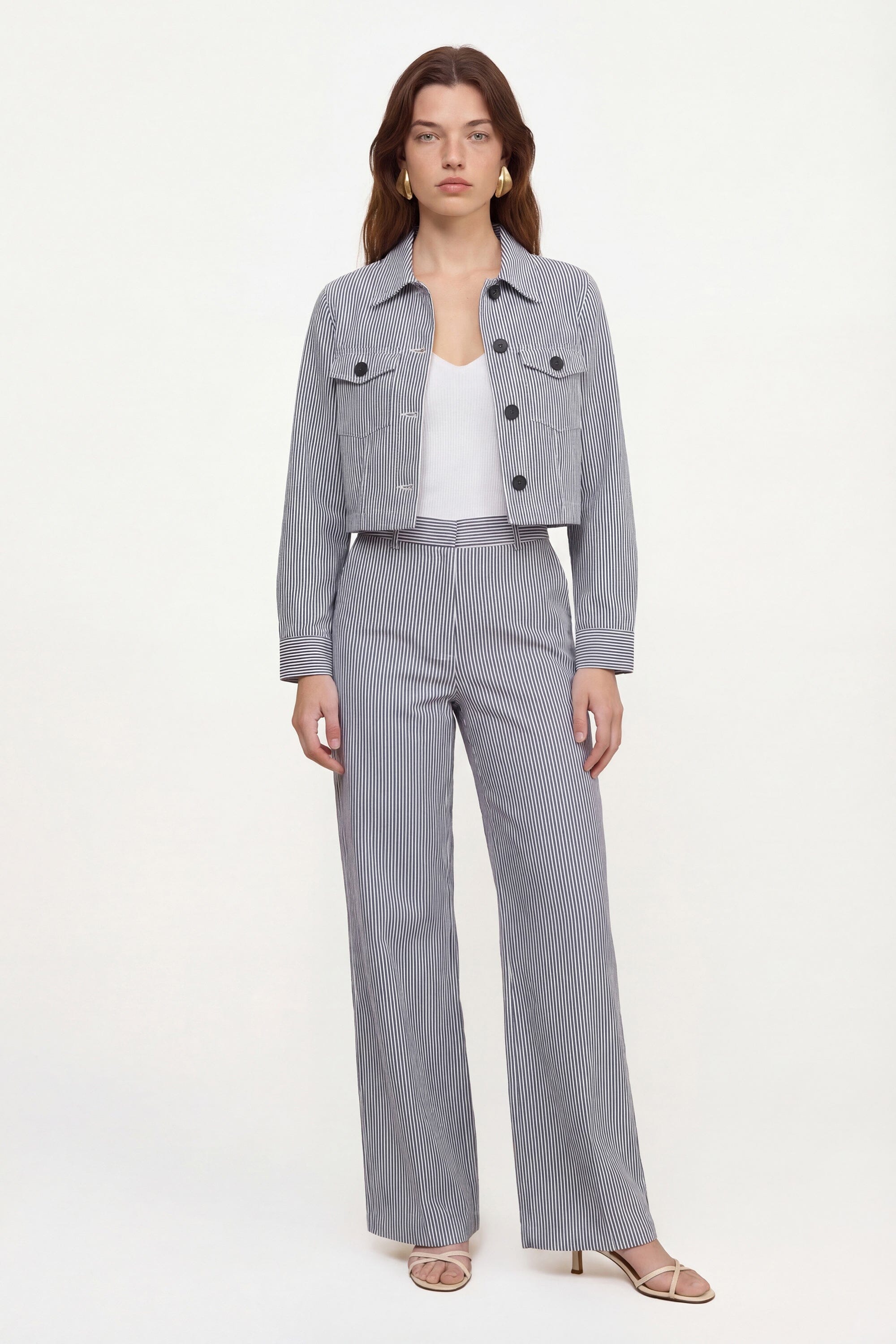 VESTE COURTE RAYEE - COURTNEY - MARINE VESTE NEW KOOKAI Mode Kookai