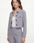 VESTE COURTE RAYEE - COURTNEY - MARINE VESTE NEW KOOKAI Mode Kookai