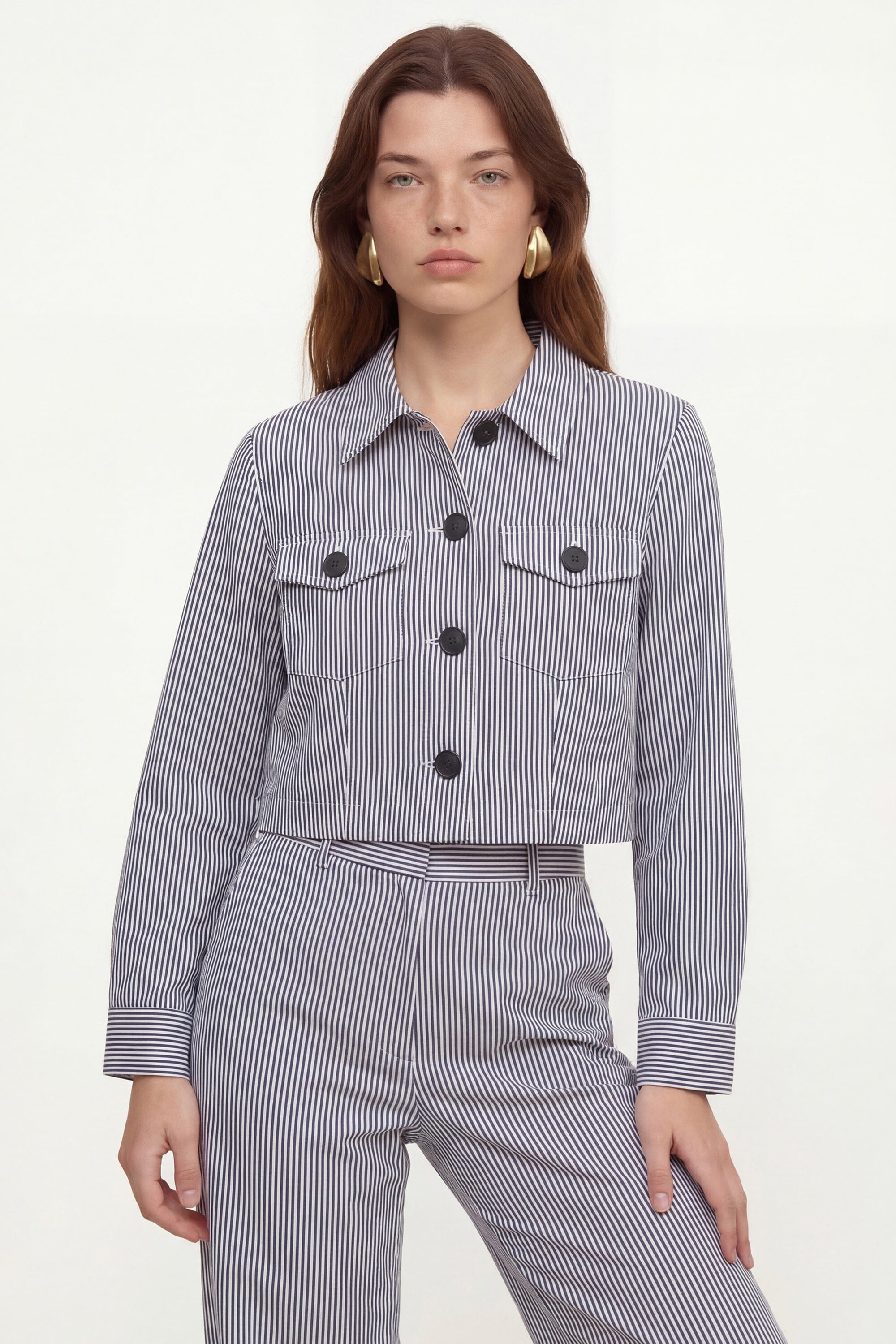 VESTE COURTE RAYEE - COURTNEY - MARINE VESTE NEW KOOKAI Mode Kookai