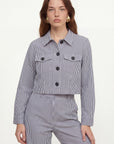VESTE COURTE RAYEE - COURTNEY - MARINE VESTE NEW KOOKAI Mode Kookai