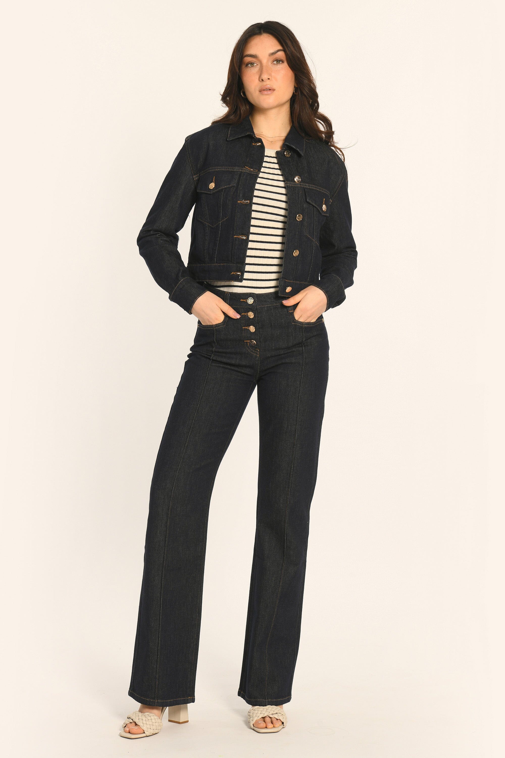 VESTE CROPPED - RINSE - ARIETTE VESTE SPORTSWEAR NEW KOOKAI Mode Kookai