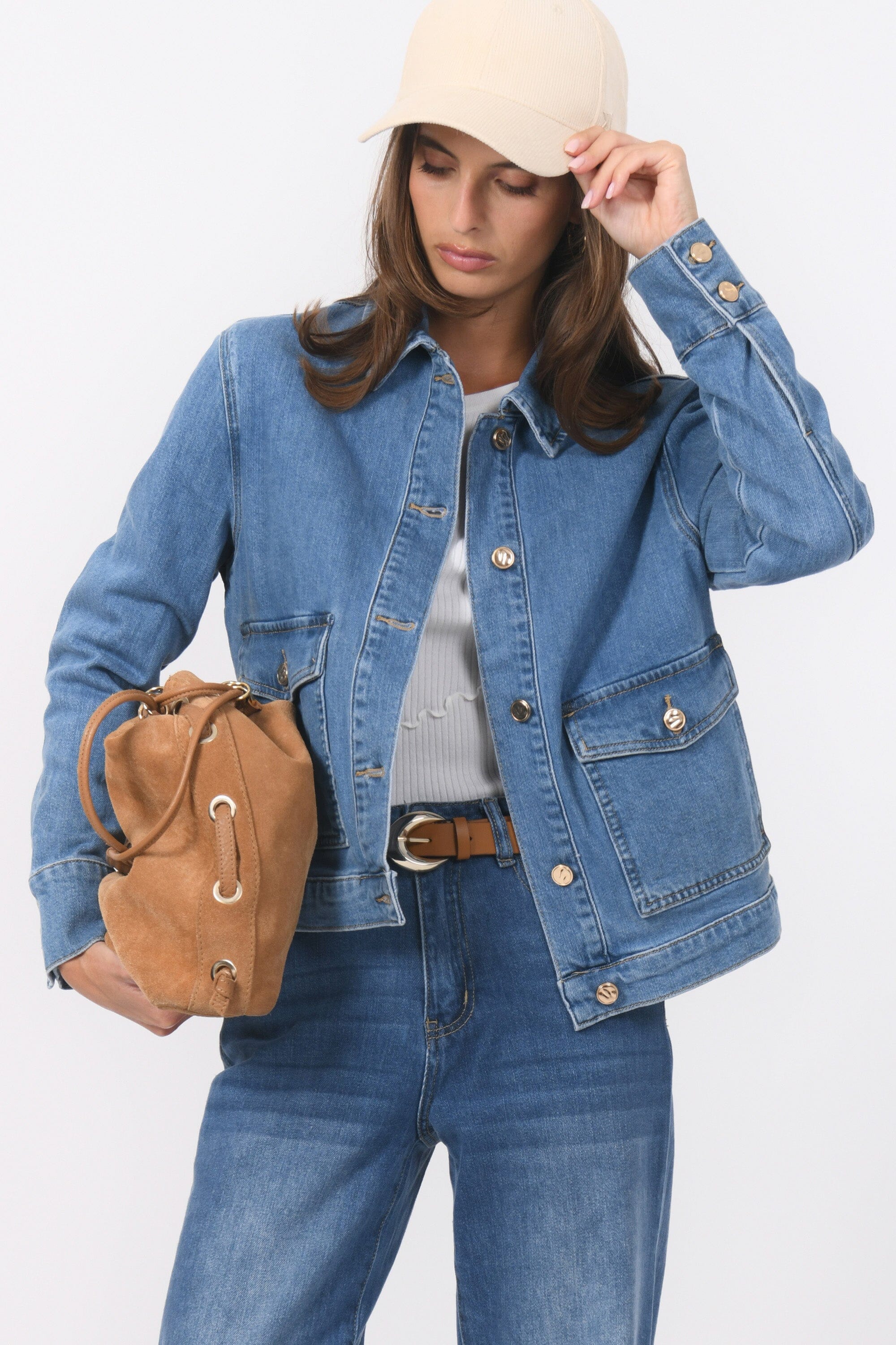VESTE DENIM - BLANCHE - BLEACH VESTE SPORTSWEAR NEW KOOKAI Mode Kookai