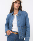 VESTE DENIM - BLANCHE - BLEACH VESTE SPORTSWEAR NEW KOOKAI Mode Kookai