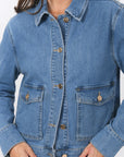 VESTE DENIM - BLANCHE - BLEACH VESTE SPORTSWEAR NEW KOOKAI Mode Kookai