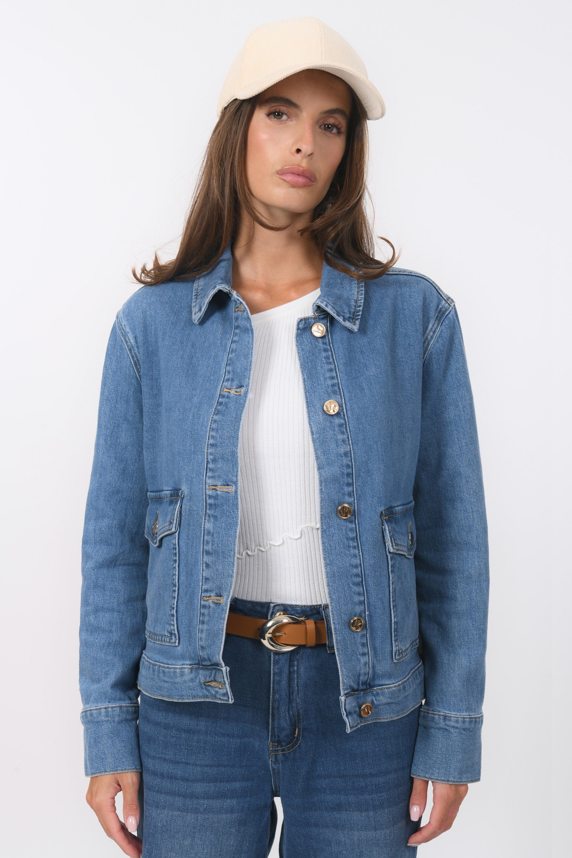 VESTE DENIM - BLANCHE - BLEACH VESTE SPORTSWEAR NEW KOOKAI Mode Kookai