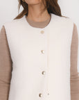 VESTE SANS MANCHE - BIRDIE - CREME VESTE NEW KOOKAI Mode Kookai
