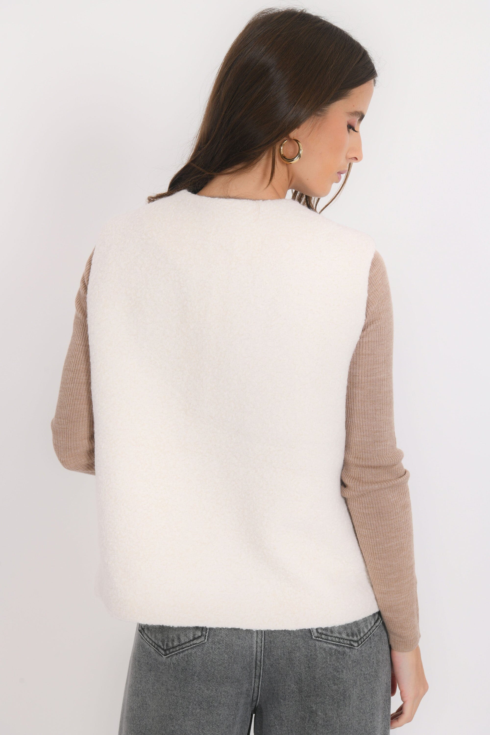 VESTE SANS MANCHE - BIRDIE - CREME VESTE NEW KOOKAI Mode Kookai