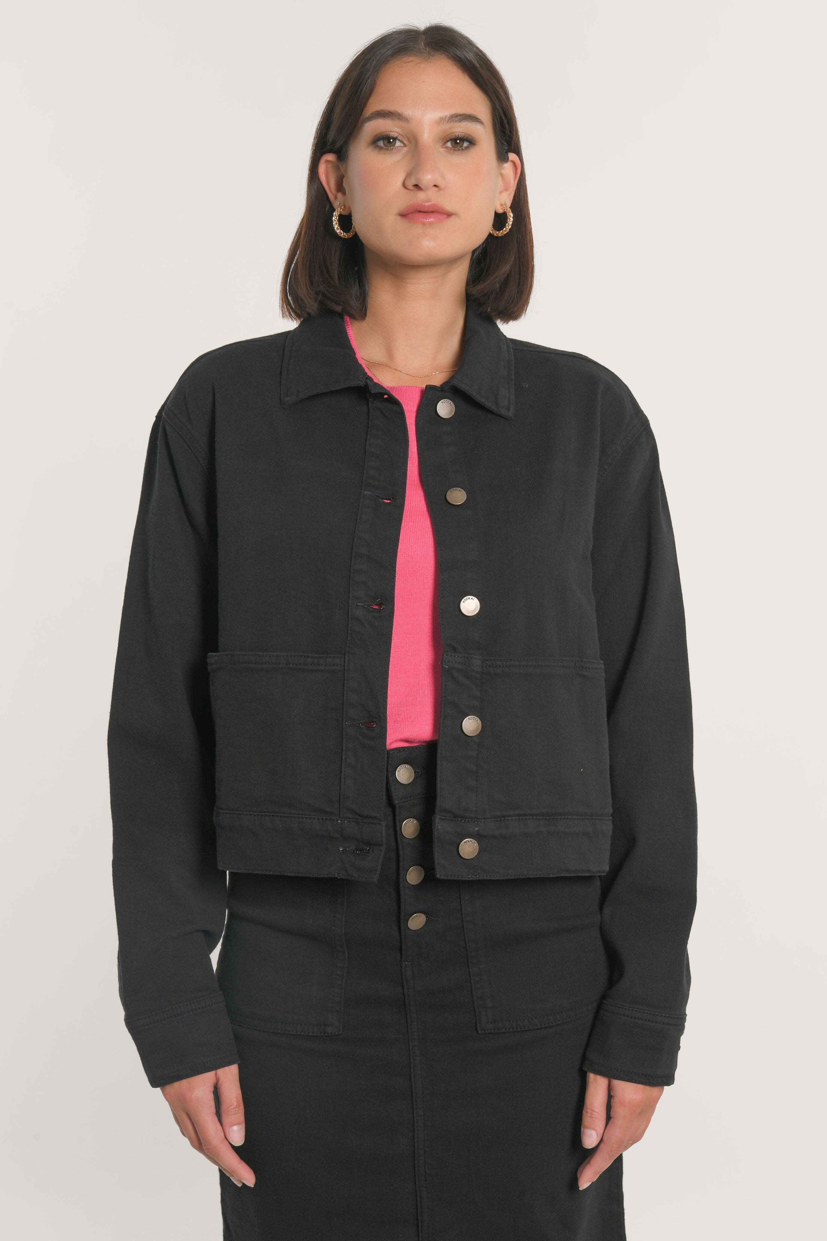 VESTE SPORT THADEE DENIM NOIR VESTE SPORTWEAR KOOKAI Mode Kookai