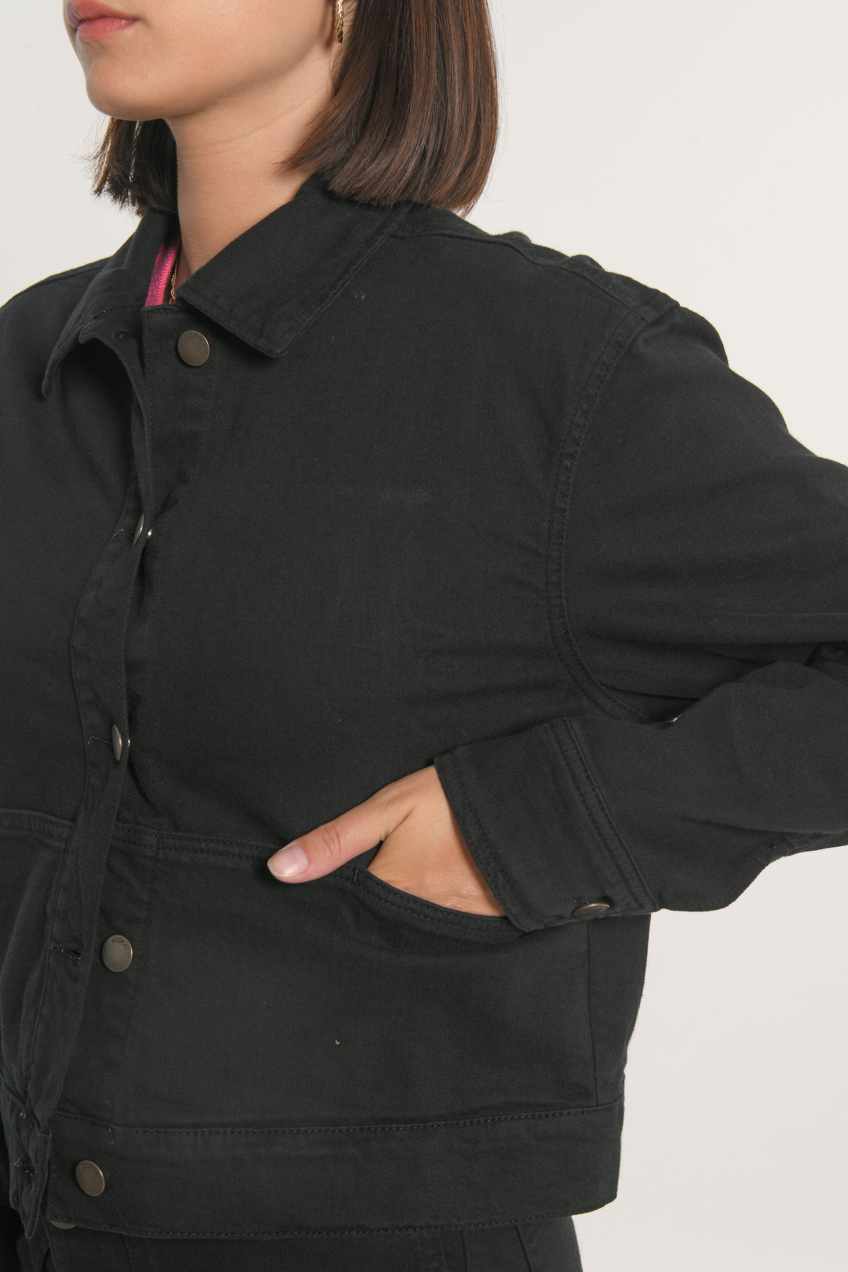 VESTE SPORT THADEE DENIM NOIR VESTE SPORTWEAR KOOKAI Mode Kookai