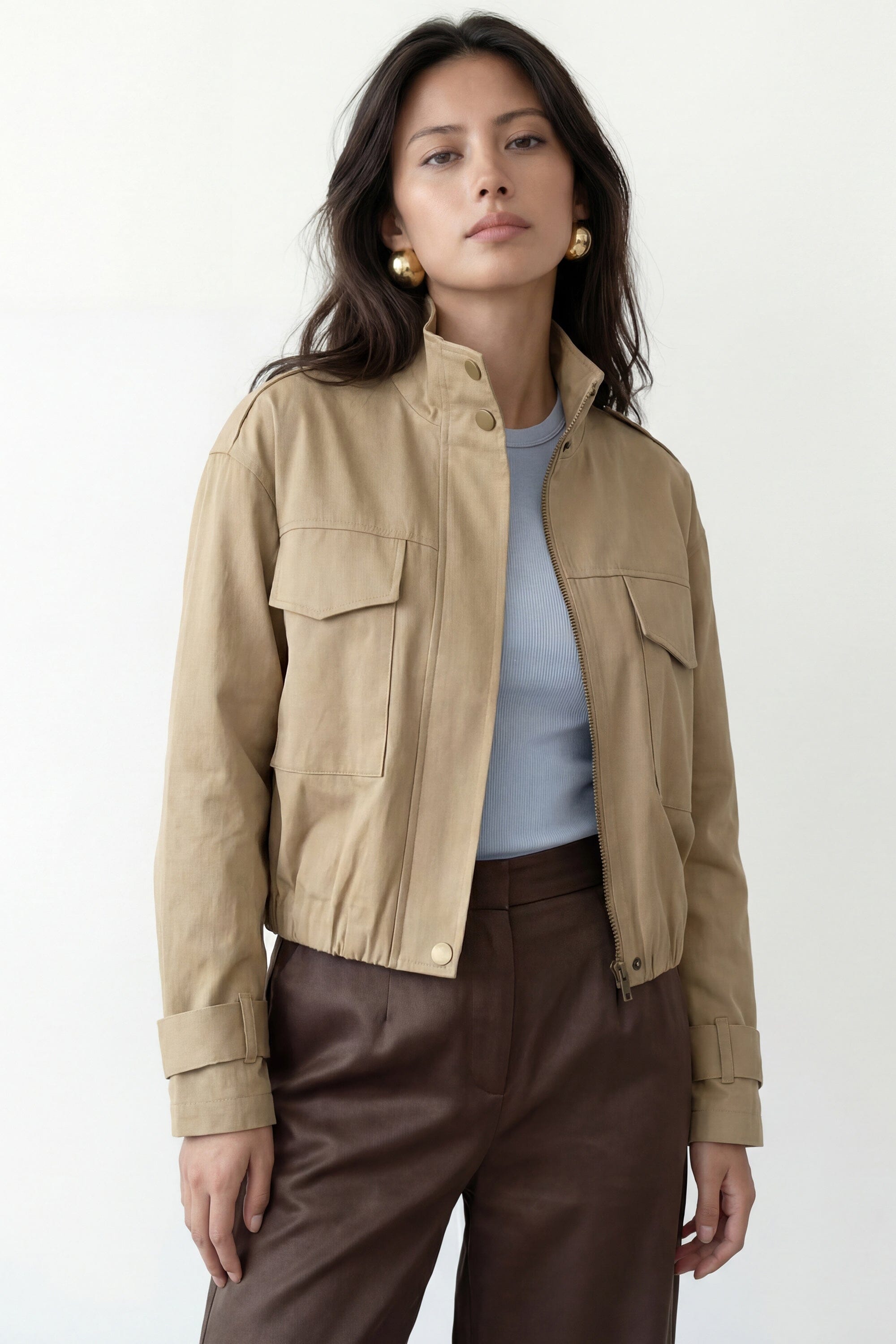 VESTE SPORTSWEAR - CASIM - BEIGE VESTE SPORTSWEAR NEW KOOKAI Mode Kookai