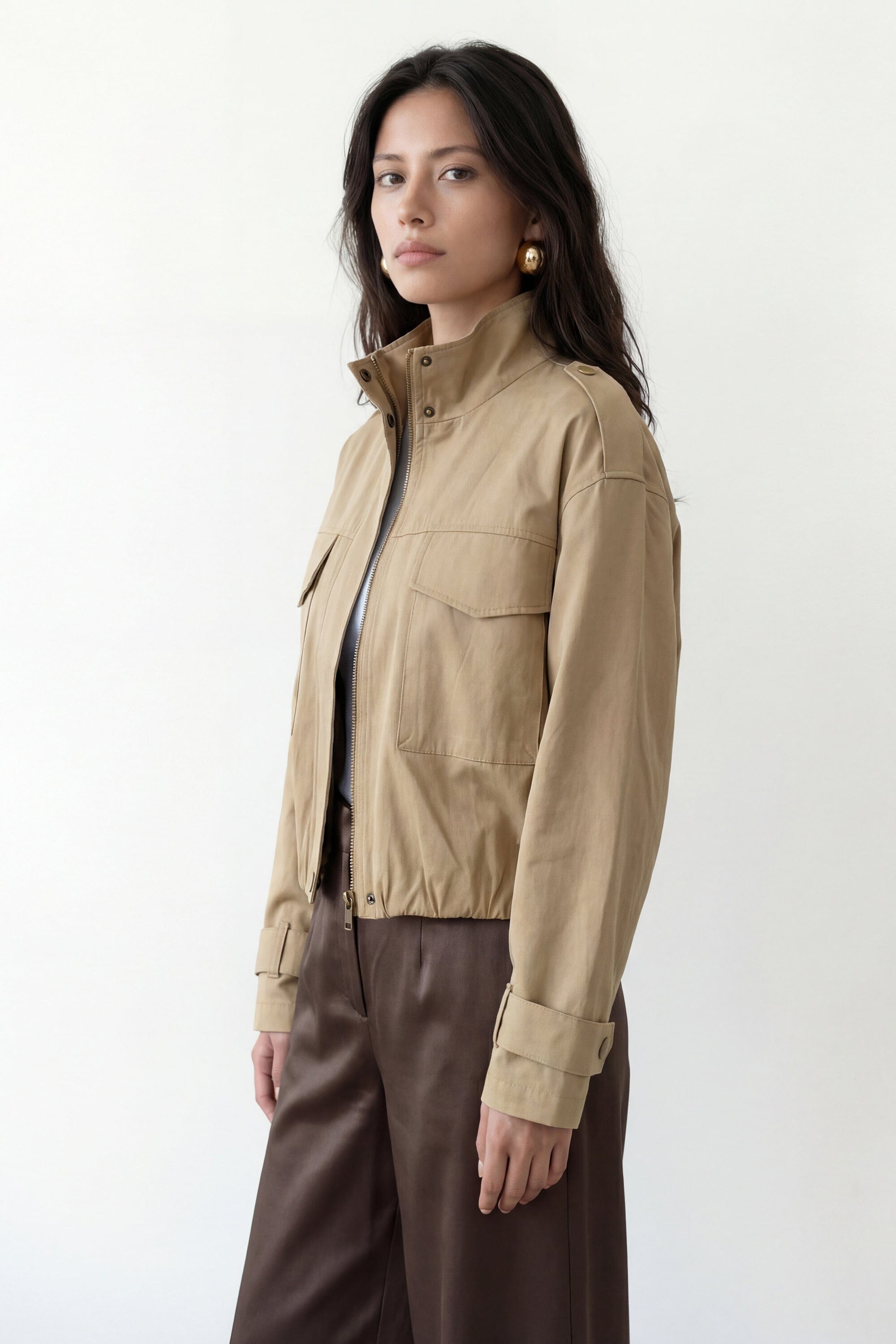 VESTE SPORTSWEAR - CASIM - BEIGE VESTE SPORTSWEAR NEW KOOKAI Mode Kookai