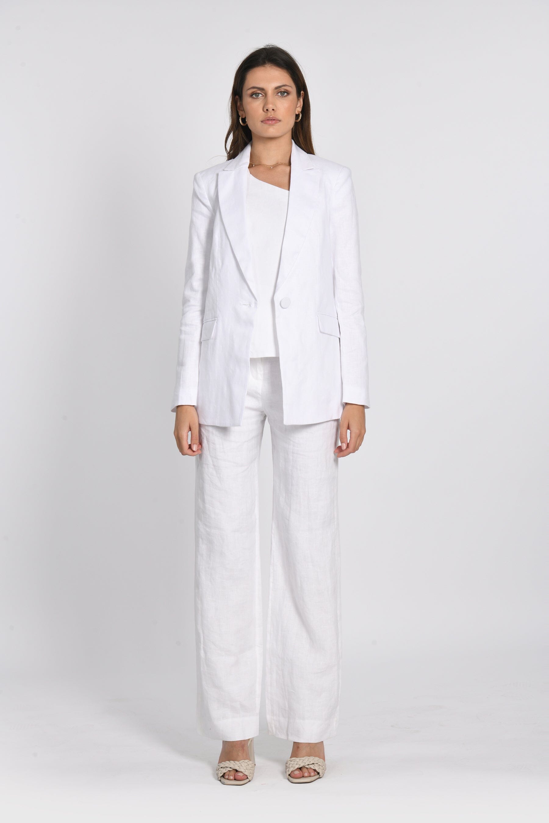 VESTE TAILLEUR LIN WASHED PALOMA WHITE VESTE KOOKAI Mode Kookai