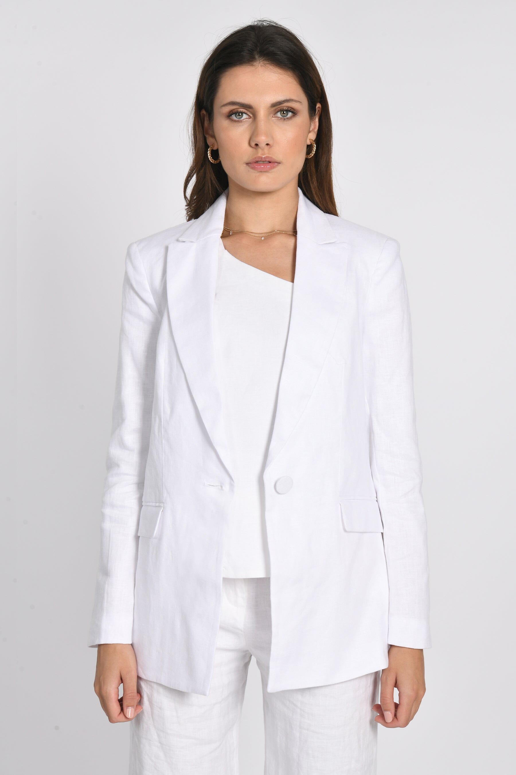 VESTE TAILLEUR LIN WASHED PALOMA WHITE VESTE KOOKAI Mode Kookai