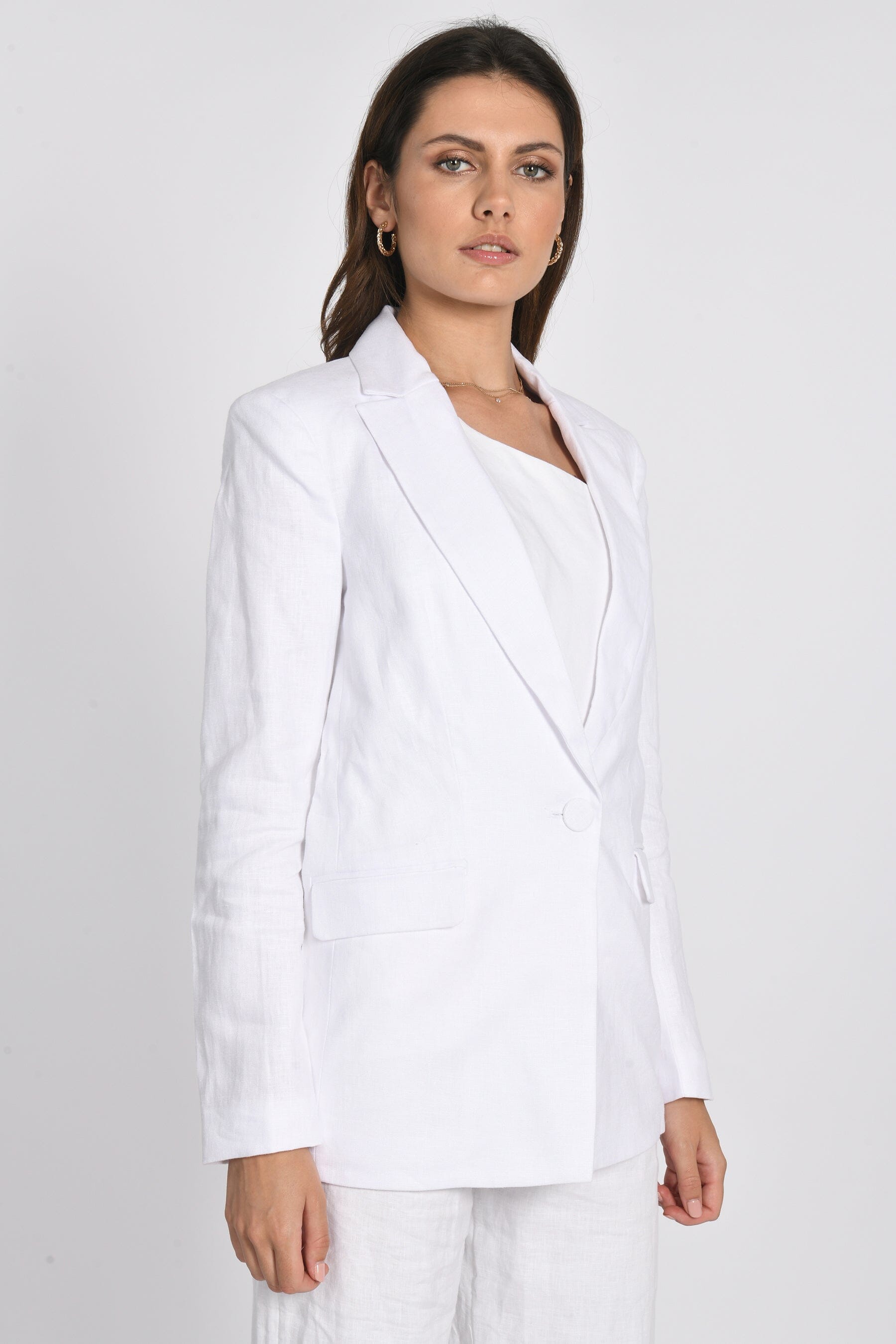VESTE TAILLEUR LIN WASHED PALOMA WHITE VESTE KOOKAI Mode Kookai