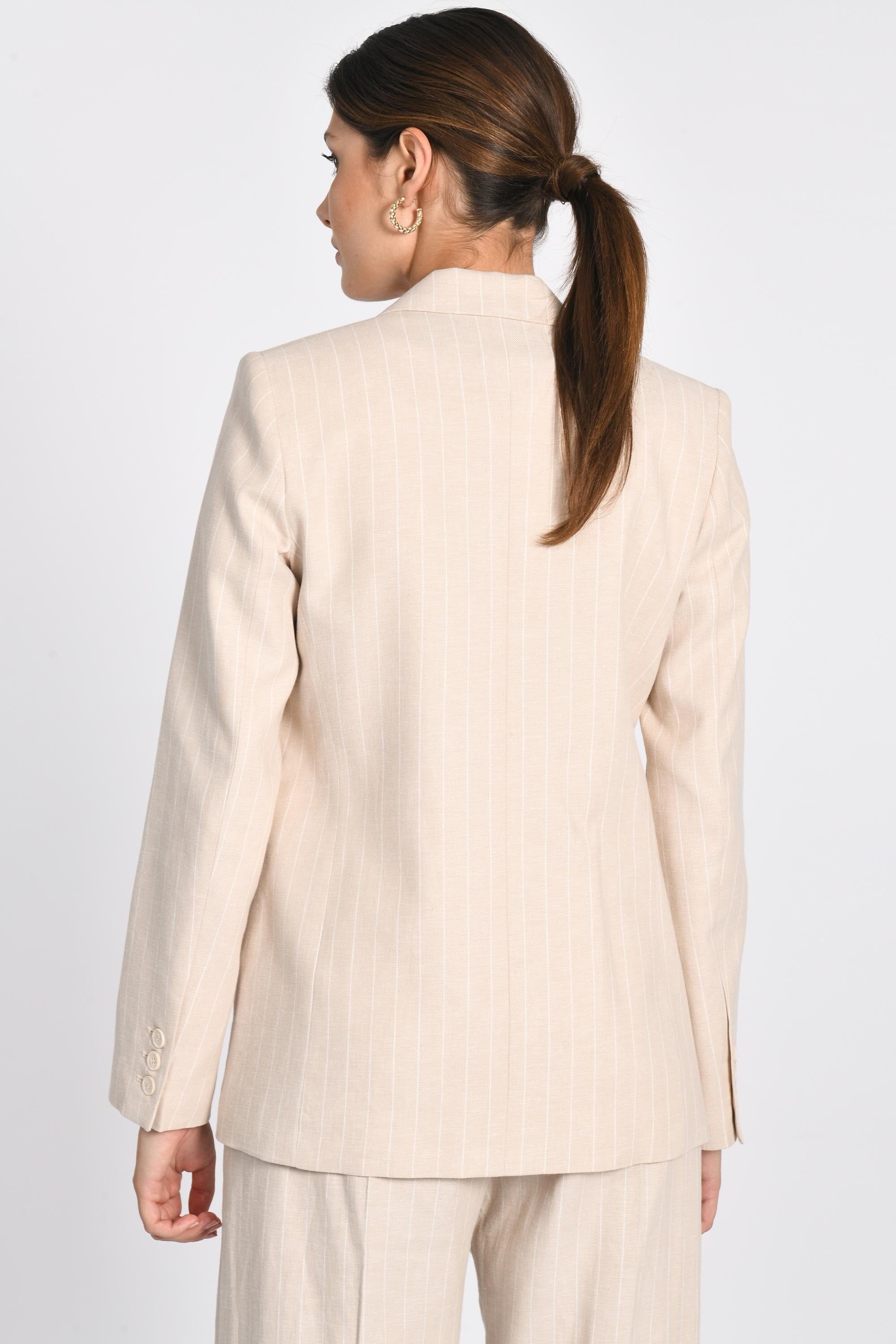 VESTE TAILLEUR TENNIS LARRY BEIGE/BLANC VESTE KOOKAI Mode Kookai