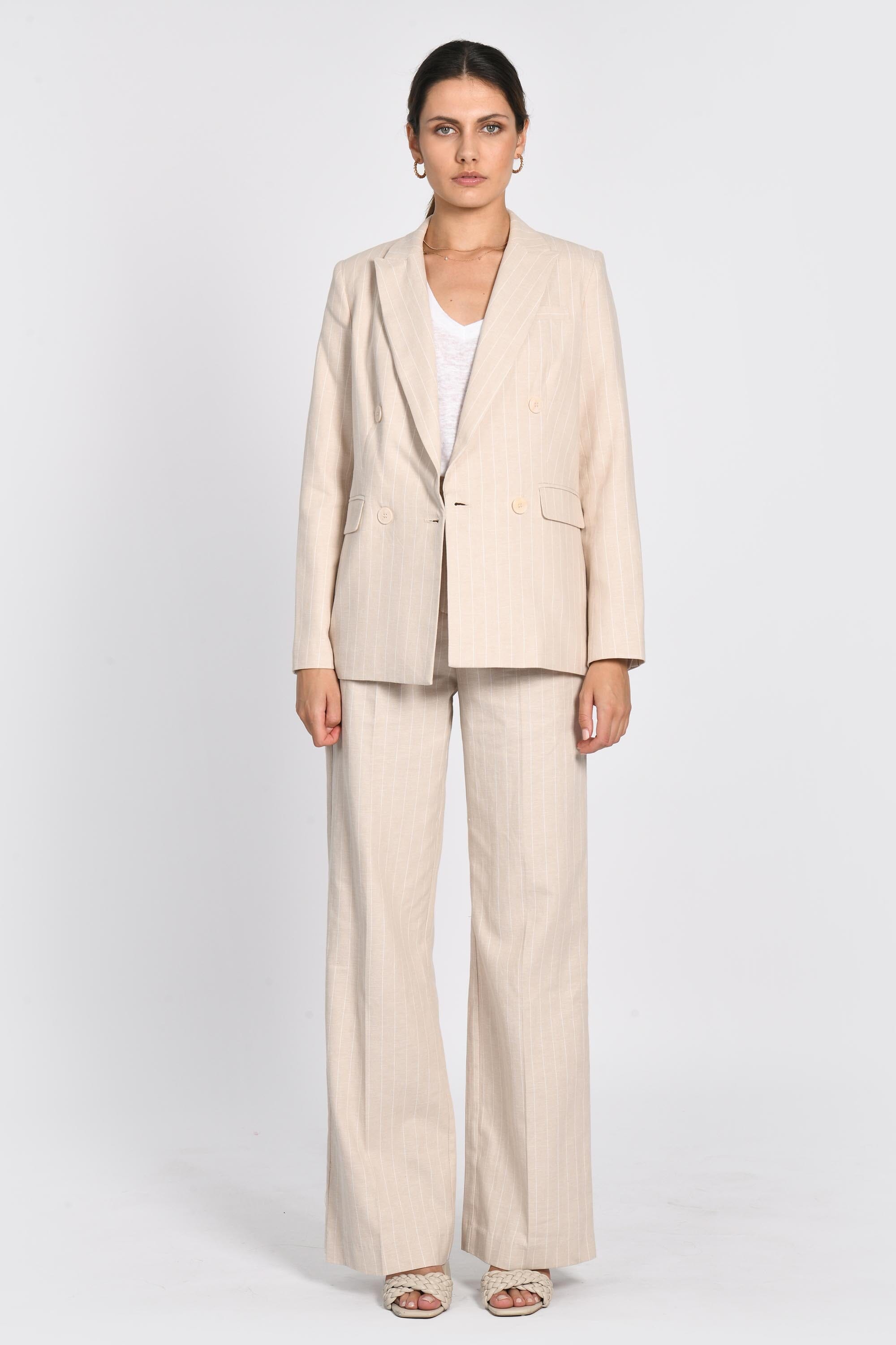VESTE TAILLEUR TENNIS LARRY BEIGE/BLANC VESTE KOOKAI Mode Kookai