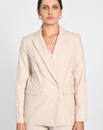 VESTE TAILLEUR TENNIS LARRY BEIGE/BLANC VESTE KOOKAI Mode Kookai