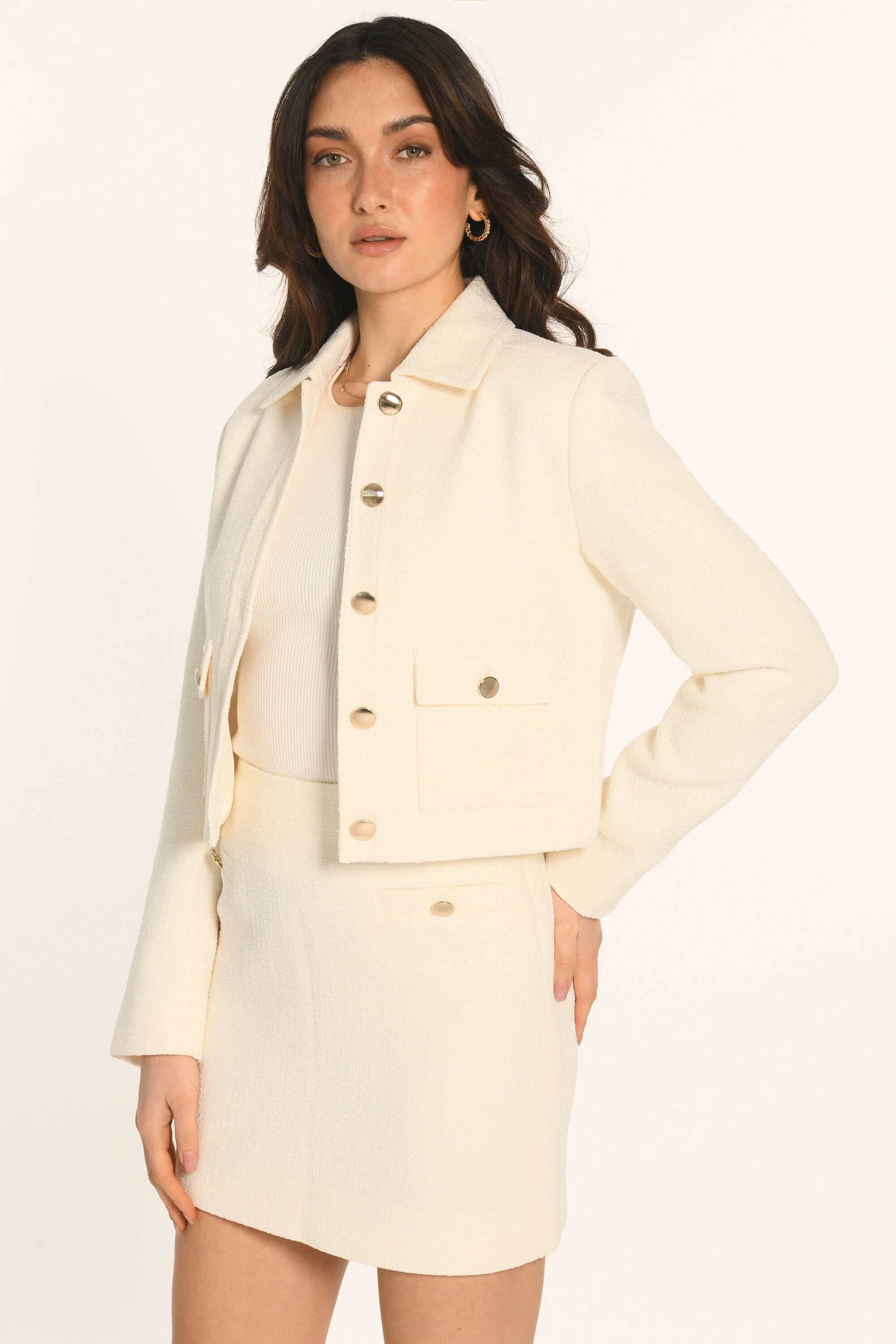 VESTE TWEED - CRÈME - ANNETTE VESTE NEW KOOKAI Mode Kookai