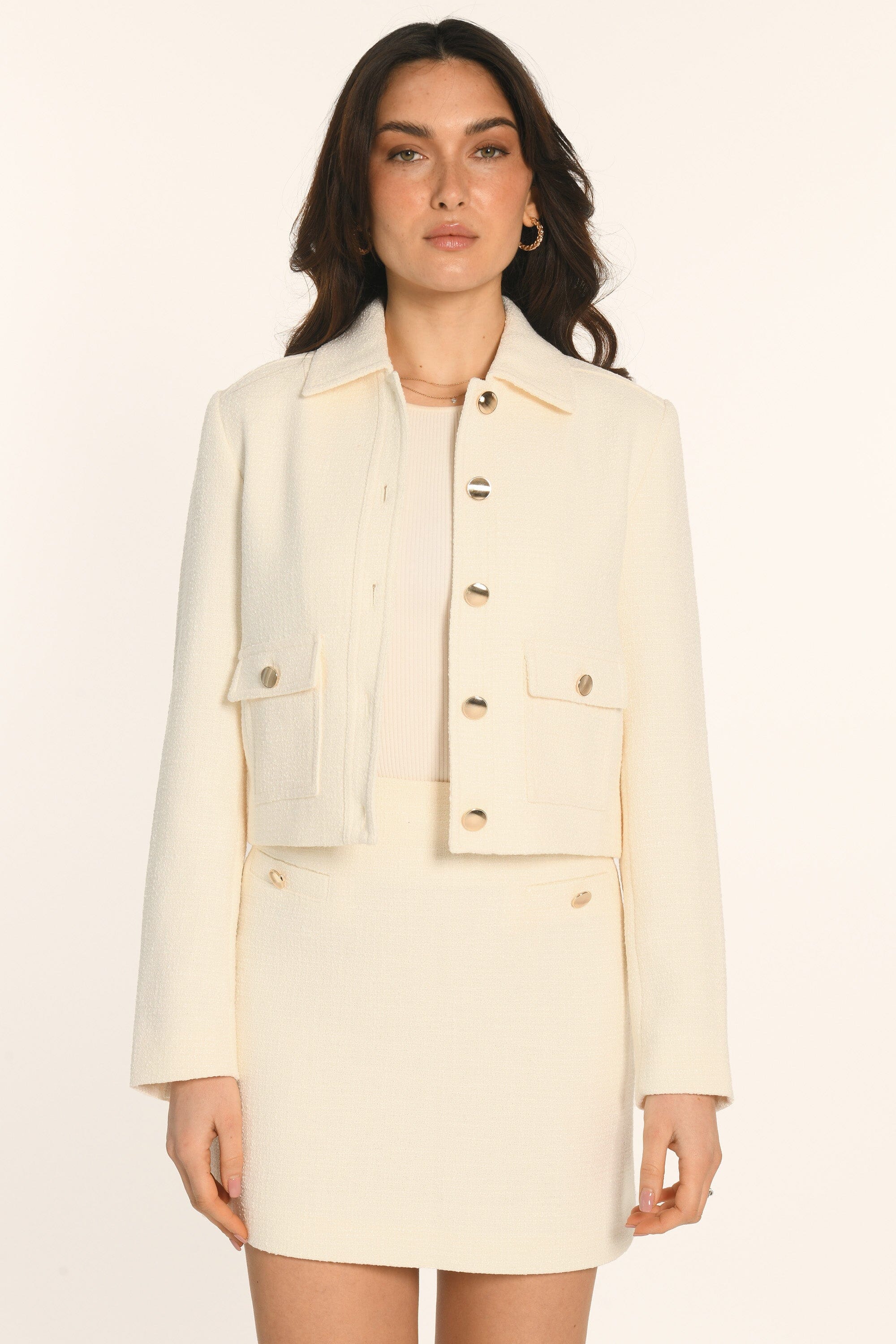 VESTE TWEED - CRÈME - ANNETTE VESTE NEW KOOKAI Mode Kookai