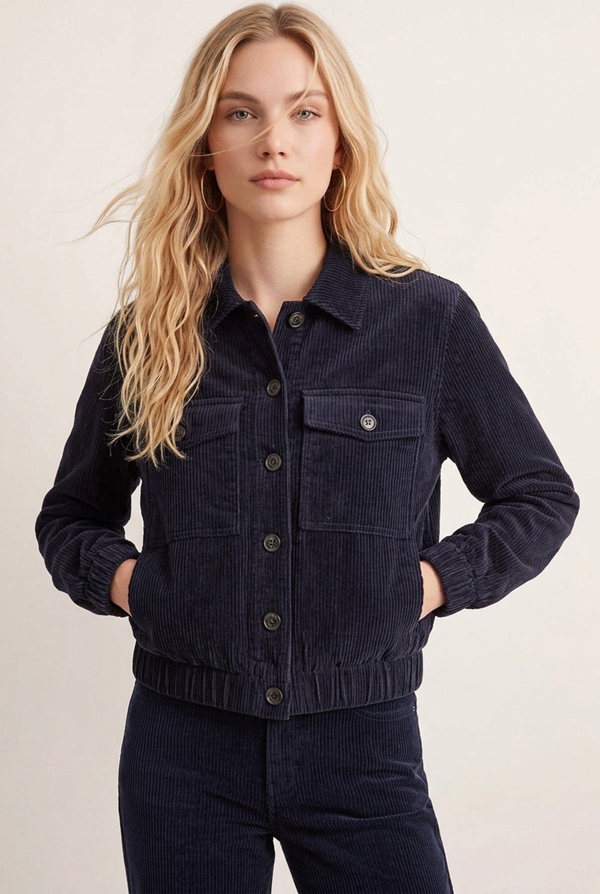 VESTE VELOURS - DEVON - MARINE VESTE NEW KOOKAI Mode Kookai
