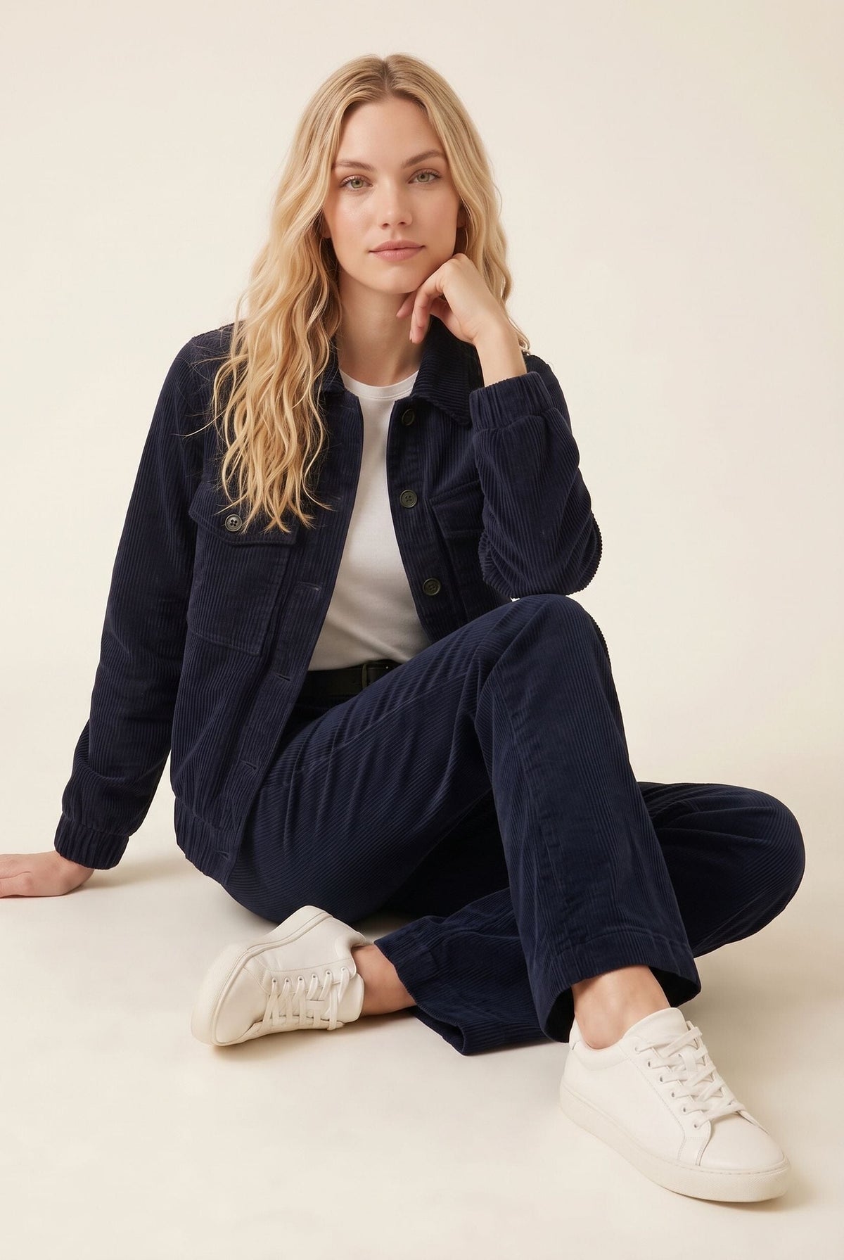 VESTE VELOURS - DEVON - MARINE VESTE NEW KOOKAI Mode Kookai
