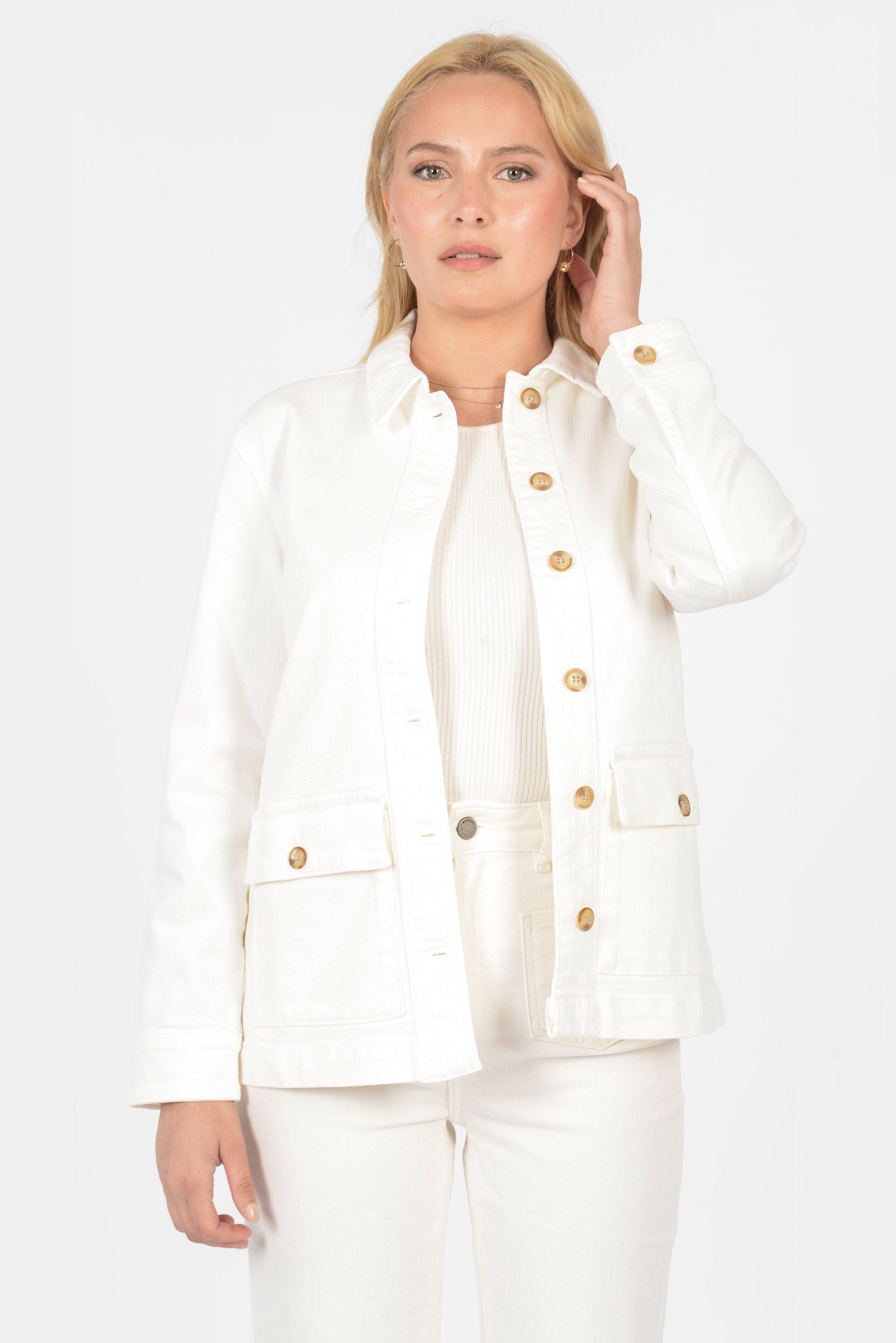 VESTE WORKWEAR ARIANE CRÈME VESTE SPORTSWEAR KOOKAI Mode Kookai