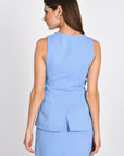VESTON LONG KOBE Hydrangea blue CHEMISIER KOOKAI Mode Kookai