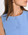 VESTON LONG KOBE Hydrangea blue CHEMISIER KOOKAI Mode Kookai