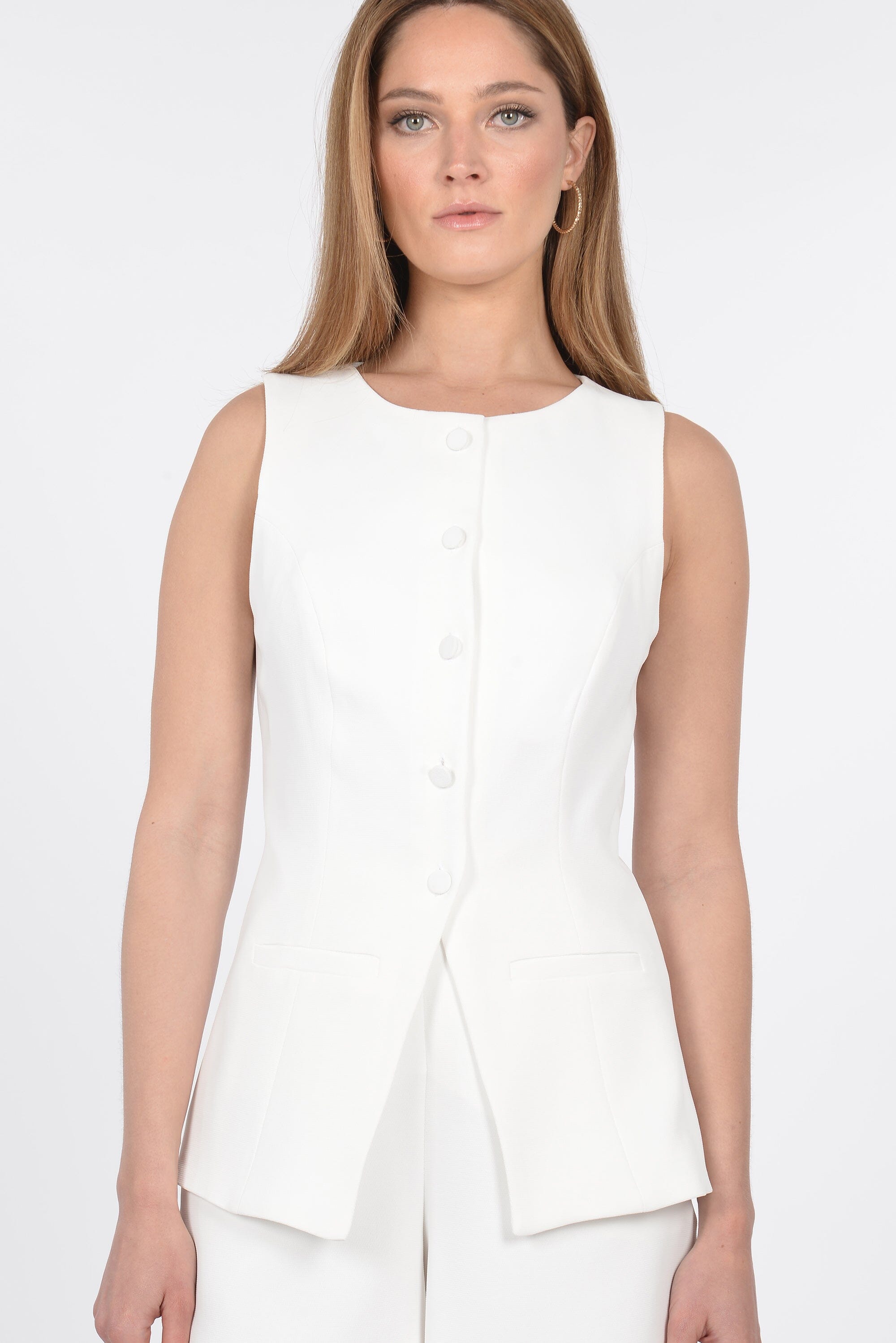 VESTON LONG KOBE NATURAL WHITE CHEMISIER KOOKAI Mode Kookai