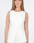 VESTON LONG KOBE NATURAL WHITE CHEMISIER KOOKAI Mode Kookai